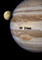 Autor: ESA/AOES - Evropská sonda JUICE na dráze kolem planety Jupiter