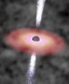 Autor: J. Neidel / MPIA - Umelecká predstava kvazaru.