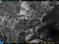 Autor: NOAA - Stín Měsíce 21. srpna 2017 v 19:15 UT nad Atlantikem  z družice GOES-East