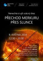 Pozorování přechodu Merkuru přes Slunce 9. května 2016 na ondřejovské hvězdárně. Autor: Astronomický ústav AV ČR