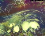 Typické MCS (MCC) bouře s hojnou produkcí TLE Autor: Meteosat