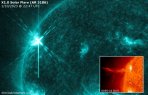 Erupce X1.0 v NOAA 3186 pozorovaná 10. ledna 2023 ve 23:47 SEČ. Autor: SDO/AIA/SolarHam.com