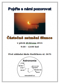 Pozorování zatmění Slunce 20. března 2015 v Chomutově Autor: Astronomie-Chomutov