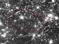 Česká republika 18. března 2015 na snímku družice Suomi-NPP. Autor: Družice Suomi NPP/DNB.