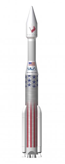 Raketa Vulcan s čtyřmetrovým aerodynamickým krytem. Autor: spaceflightnow.com
