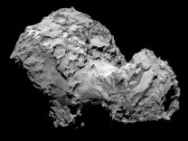 Detail komety 67P/Churyumov-Gerasimenko Autor: ESA/Rosetta