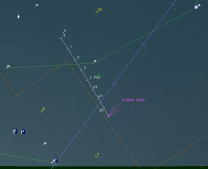 Mapka poloh komety C/2013 US10 (Catalina) Autor: Guide 9