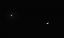 Venuše a Saturn 9. ledna 2016 ráno. Data: Stellarium