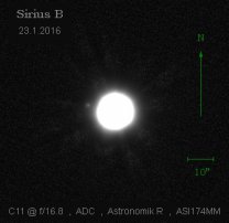 Sirius B na vynikajícím snímku amatérského astrofotografa Autor: Karel Sandler