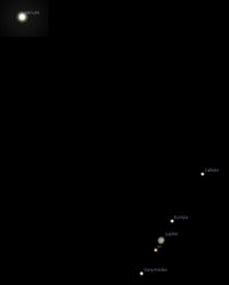 Venuše a Jupiter 13. 11 .2017 (Stellarium)