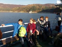 Český tým na lodi na jezeře Lacul Izvorul Muntelui Autor: Jan Kožuško