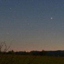 Mars, Saturn a Jupiter vychází nad ránem 9. dubna 2020 Autor: Jiří Šíp