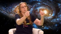 Mgr. Ivana Ebrová v pořadu Hlubinami vesmíru Autor: TV Noe