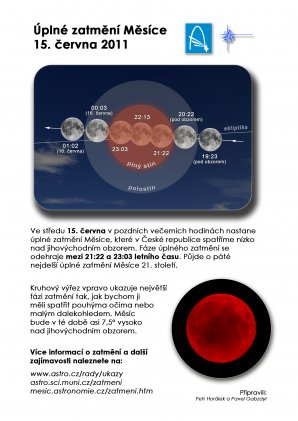 Leták k zatmění Měsíce 15. června 2011 bez pozadí