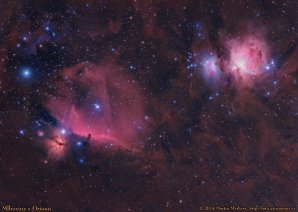 Mlhoviny v orionu,  M42, B33, IC434 a další Autor: Martin Myslivec