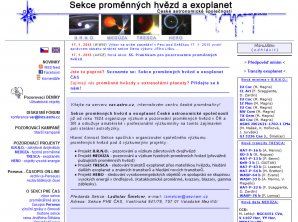 Web Sekce proměnných hvězd a exoplanet Autor: SPHE.