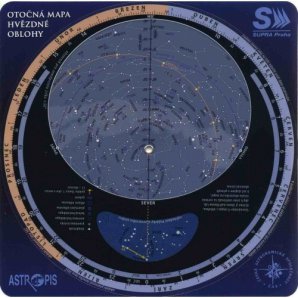 Otočná mapa hvězdné oblohy Autor: Česká astronomická společnost