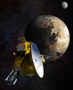 Sonda New Horizons u Pluta v uměleckých představách. Autor: NASA