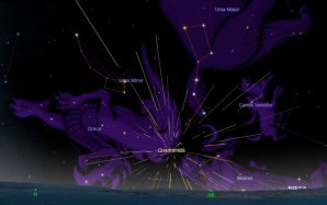 Poloha radiantu Kvadrantid 3.1.2016 kolem 22h SEČ Autor: Andrew Fazekas / SkySafari