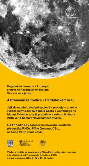 Pozvánka na astronomické odopledne v Regionálním muzeu v Litomyšli. Autor: Regionální muzeum v Litomyšli.