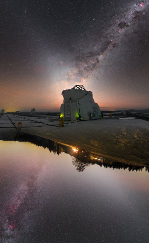 Astronomický snímek týdne ESO - X označuje to správné místo. Autor: Petr Horálek/ESO.