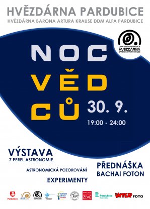 Noc vědců 2016 na Hvězdárně barona Artura Krause v Pardubicích. Autor: Hvězdárna b. A. Krause Pardubice.