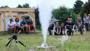 Statický test raketového motoru vytištěného na 3D tiskárně. Autor: Roman Dvořák