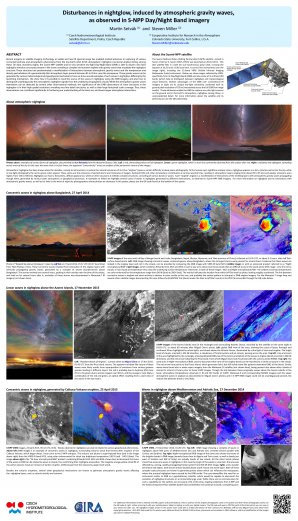 Vědecký poster k fenoménu airglow a jeho pozorování prostřednictvím družice Suomi-NPP. Autor: Martin Setvák a Steven Miller.