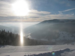 Spodní slunce na ledových krystalech (diamantovém prachu) ve Velké Úpě 26. 12. 2010. Autor: Humlnet