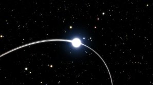 Vizualizace efektů obecné relativity na dráhu hvězdy S2 v centru Galaxie Autor: ESO.