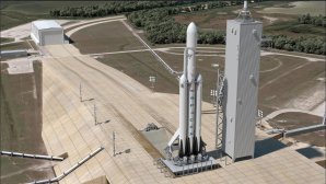 Animace vývozu rakety Falcon Heavy Autor: SpaceX - flickr