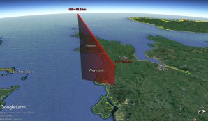 Obr. 8: 3D projekce dráhy bolidu 20171124_235955 v atmosféře Země Autor: Jakub Koukal