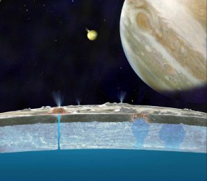 Předpokládaná stavba Jupiterova měsíce Europa Autor: NASA/JPL-Caltech