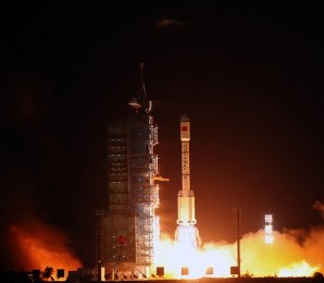 Start modulu Tiangong 1 dne 29. září 2011 z kosmodromu Jiuquan v Číně Autor: Spaceflight101.com