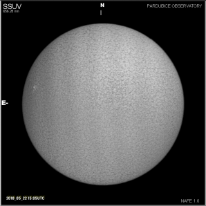 Sluneční chromosféra. Autor: Hvězdárna Pardubice