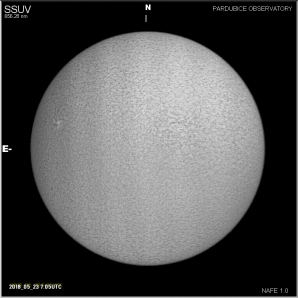 Sluneční chromosféra. Autor: Hvězdárna Pardubice