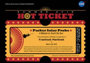 Virtuální letenka se jménem na palubě sondy Parker Solar Probe Autor: NASA