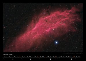 Mlhovina Kalifornie v souhvězdí Persea v kalendáři ASTROFOTO 2021 Autor: Martin Myslivec