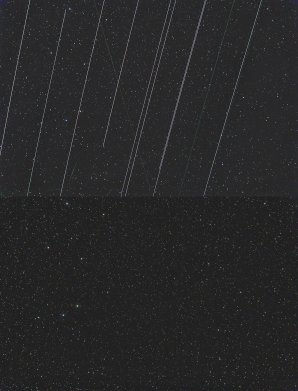 Stopy družic Starlink může pomoci odstranit počítač při zpracování, někde je ale proces již nevratný, pokud je stopa příliš jasná. Autor: Martin Gembec