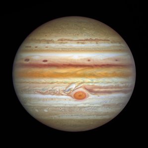 Fotografie planety Jupiter, pořízená pomocí HST 4. 9. 2021, odhaluje několik nových bouří a změny zbarvení oblastí v okolí rovníku Autor: NASA, ESA, A. Simon (Goddard Space Flight Center), and M.H. Wong (University of California, Berkeley