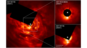 Aktuální snímky protoplanetárního disku z AB Aurigae Autor: NASA/HST