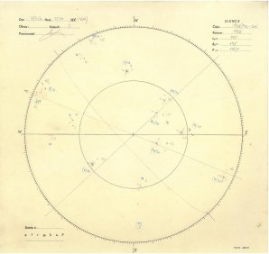 Kresba sluneční fotosféry z 21. 9. 1956 Autor: Ladislav Schmied