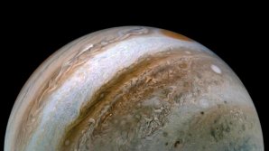 Fotografie planety Jupiter pořízená sondou Juno 30. 12. 2020 Autor: NASA/JPL-Caltech/SwRI/MSSS