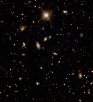 Část oblohy s pozicí gama záblesku GRB 211211A Autor: Nature