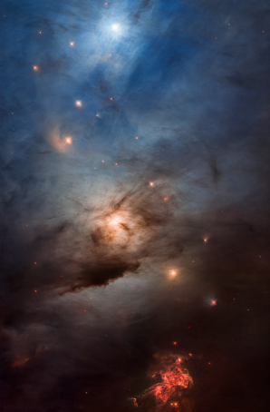 Fotografie aktivní hvězdné porodnice NGC 1333 v Perseu. Autor: ESA/NASA/Hubble