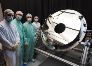 Primární zrcadlo M1 teleskopu Euclid vyrobené firmou Safran Reosc Autor: ESA/Euclid/SafranReosc Primární zrcadlo M1 teleskopu Euclid vyrobené firmou Safran Reosc Autor: ESA/Euclid/SafranReosc