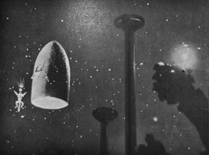 Projekce motivů z knih J. Verna v malém planetáriu na Náměstí Míru v roce 1956 Autor: Snímek z knihy Planetárium (Klepešta J., Rajchl R.), autor neznámý