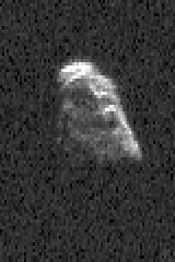 Asteroid 2024 MK na animaci z radarových odrazů planetárního radioteleskopu NASA v Goldstone Autor: NASA/JPL-Caltech