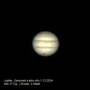 Jupiter, Ganymed a jeho stín Autor: Stanislav Maléř