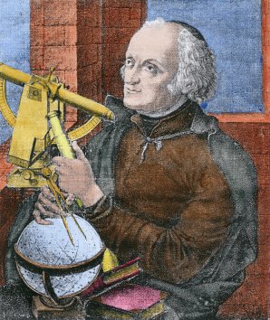 Giuseppe Piazzi ve své observatoři ve věži zámku. Autor: Fratelli Bordiga Giuseppe Piazzi ve své observatoři ve věži zámku. Autor: Fratelli Bordiga